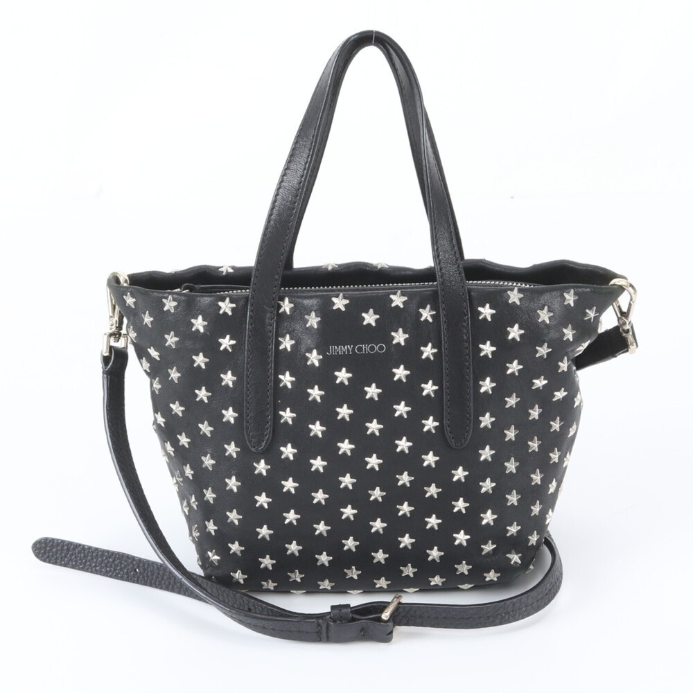 Jimmy Choo Mini Sarah Star Studded Leather 2-Way Shoulder Bag, Handbag, Tote ...